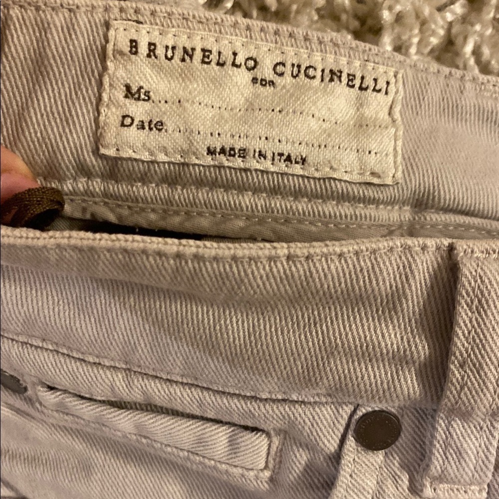 Brunello Cucinelli  Stylish Beige jeans size 8 - Picture 3 of 8